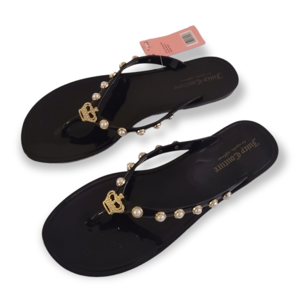 Juicy Couture Jelly Flip Flops Size 10 NWT